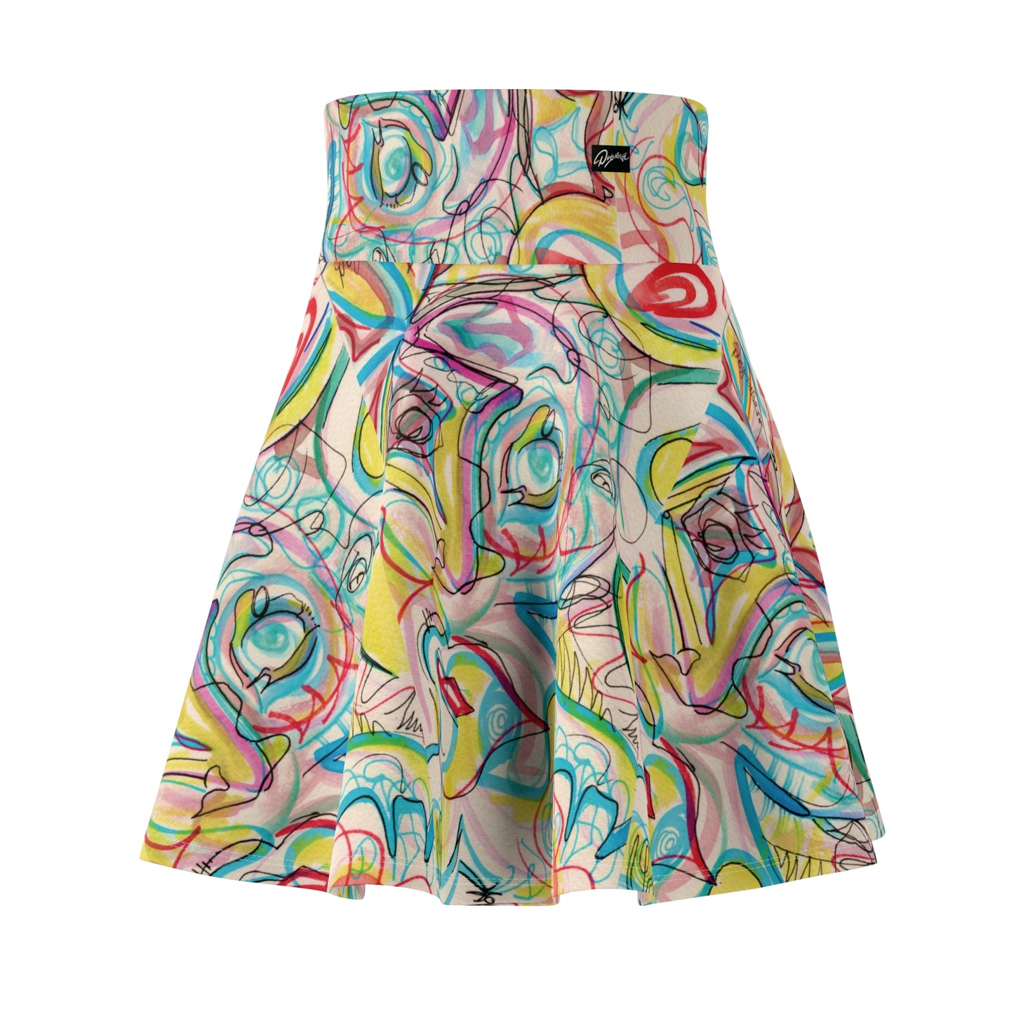 Effortless Water Color Women's Skater Skirt