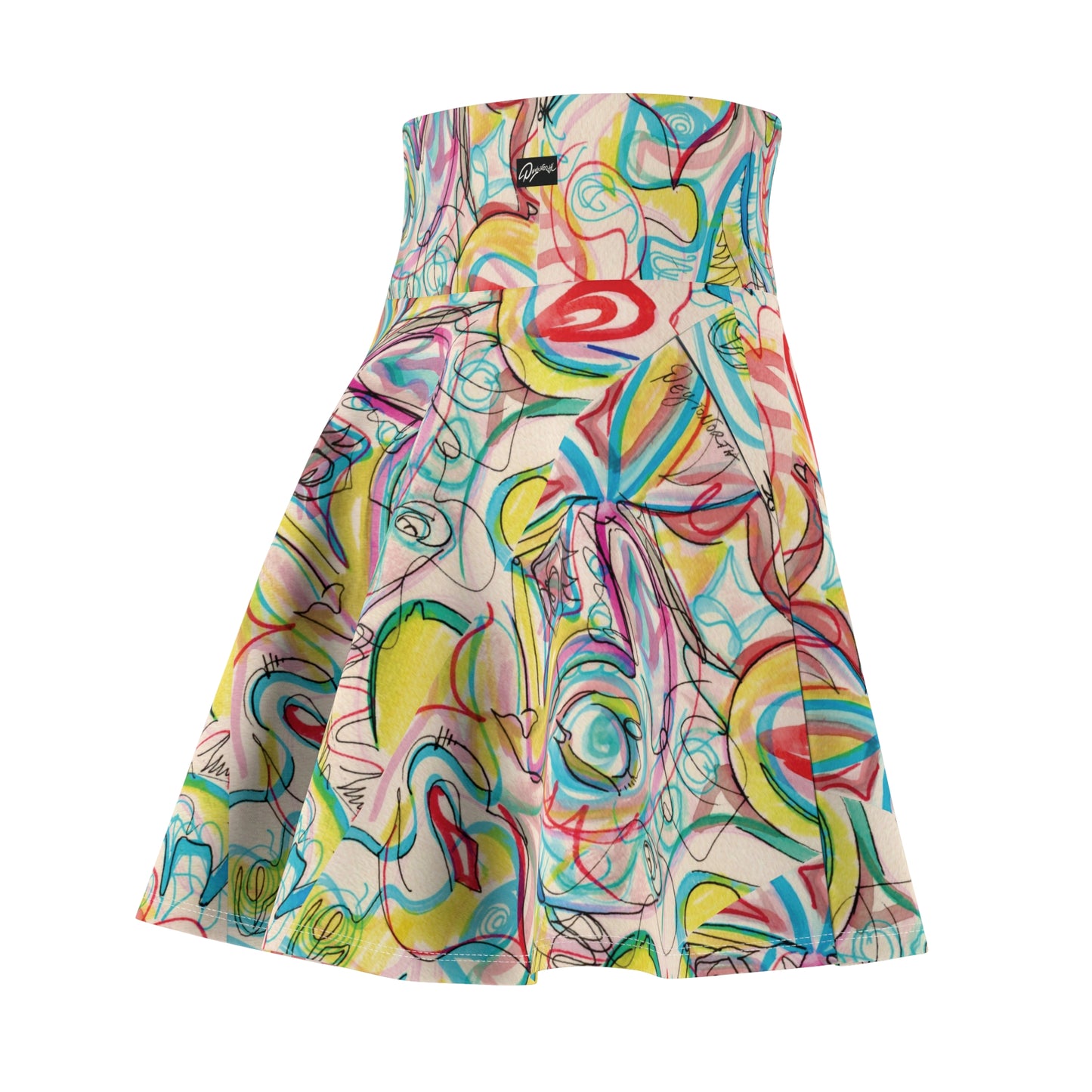 Effortless Water Color Women's Skater Skirt