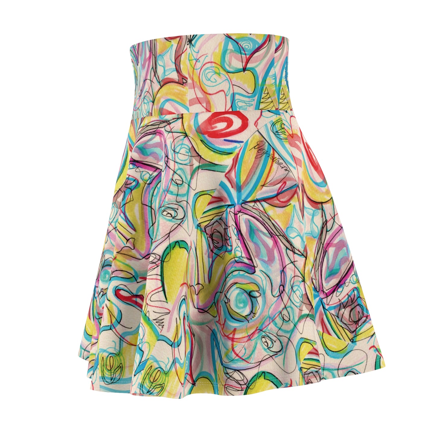 Effortless Water Color Women's Skater Skirt
